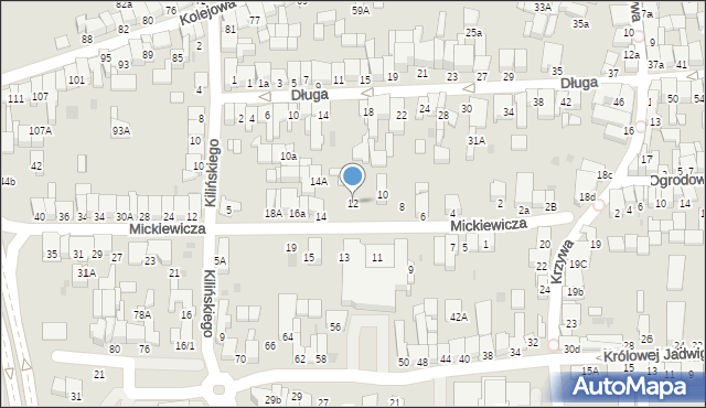 Nowy Targ, Mickiewicza Adama, 12, mapa Nowego Targu