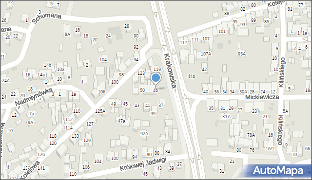 Nowy Targ, Mickiewicza Adama, 46, mapa Nowego Targu