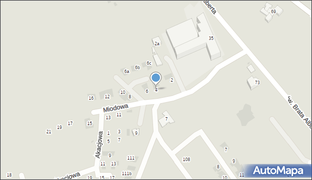 Nowy Targ, Miodowa, 4, mapa Nowego Targu