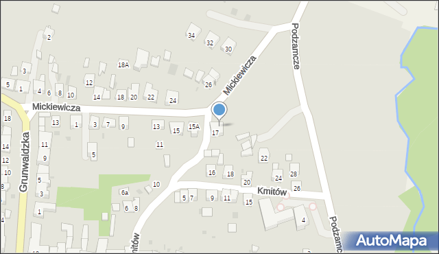 Nowy Wiśnicz, Mickiewicza Adama, 17B, mapa Nowy Wiśnicz