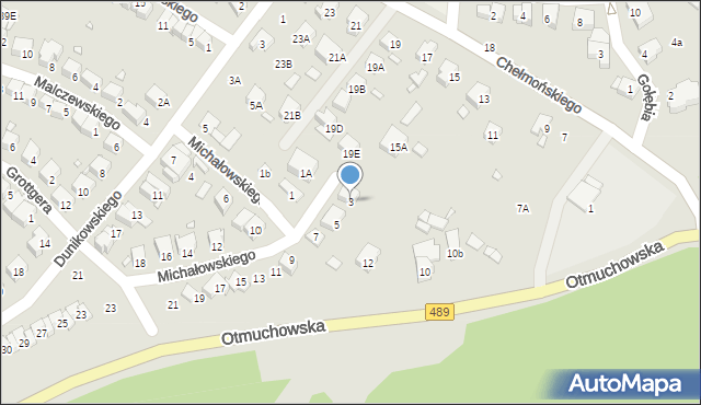 Nysa, Michałowskiego Piotra, 3, mapa Nysy