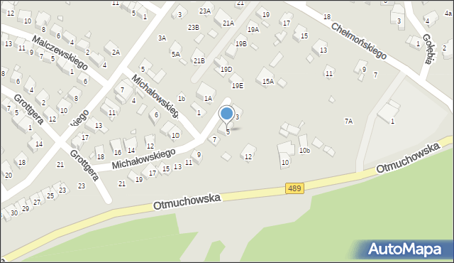 Nysa, Michałowskiego Piotra, 5, mapa Nysy