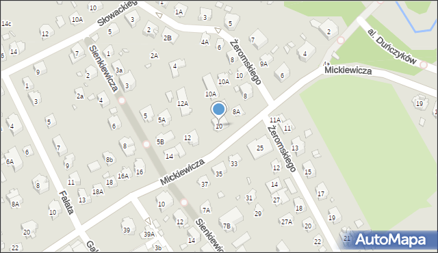 Nysa, Mickiewicza Adama, 10, mapa Nysy