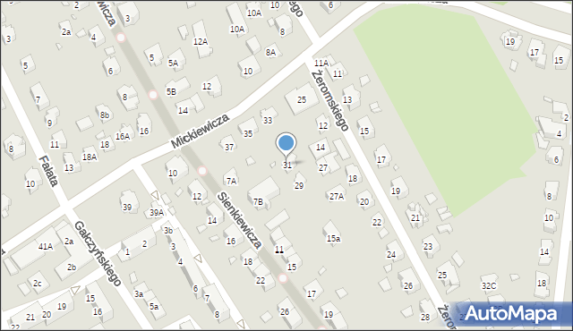 Nysa, Mickiewicza Adama, 31, mapa Nysy