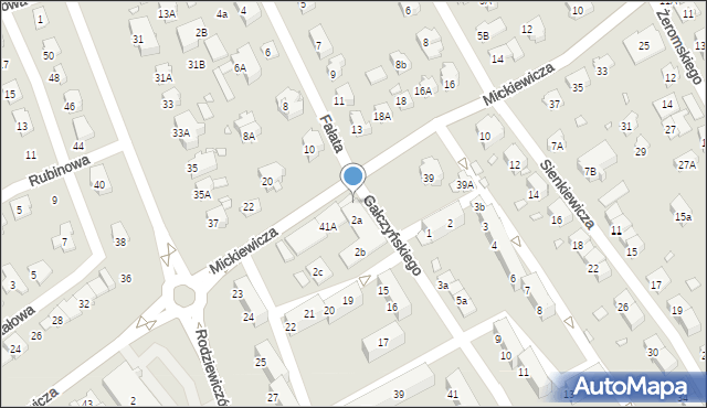 Nysa, Mickiewicza Adama, 41C, mapa Nysy