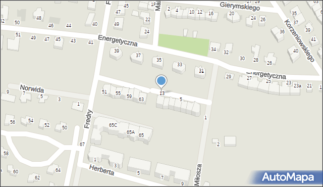 Oborniki Śląskie, Miłosza Czesława, 13, mapa Oborniki Śląskie