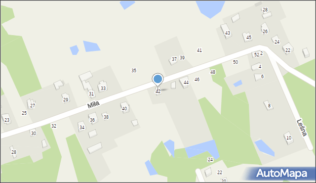 Oczko, Miła, 42, mapa Oczko