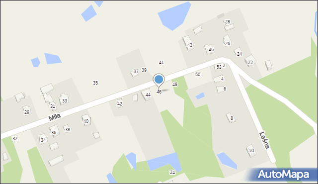 Oczko, Miła, 46, mapa Oczko