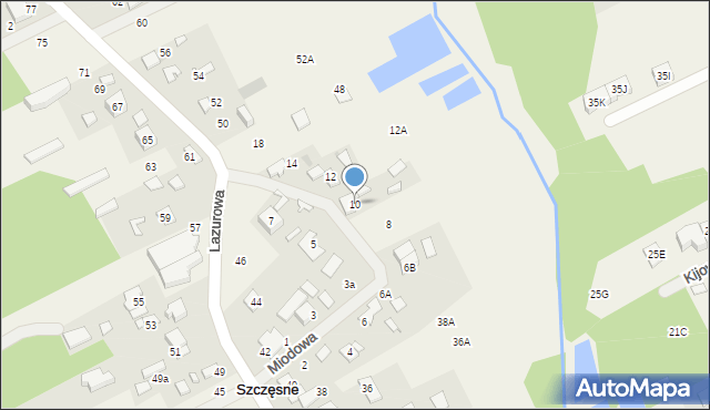 Odrano-Wola, Miodowa, 10, mapa Odrano-Wola