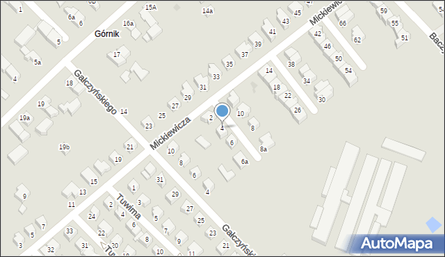 Oława, Mickiewicza Adama, 4, mapa Oława