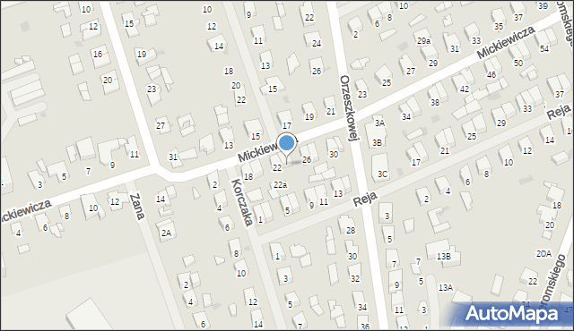 Olecko, Mickiewicza Adama, 24, mapa Olecko