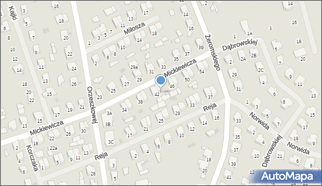Olecko, Mickiewicza Adama, 44, mapa Olecko