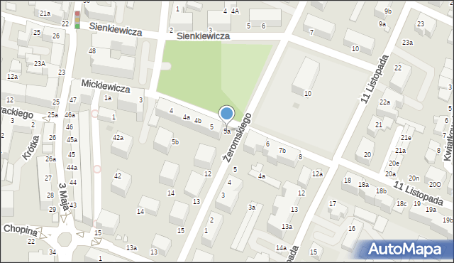 Oleśnica, Mickiewicza Adama, 5a, mapa Oleśnica