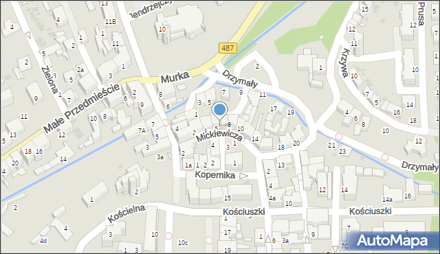 Olesno, Mickiewicza Adama, 6a, mapa Olesno