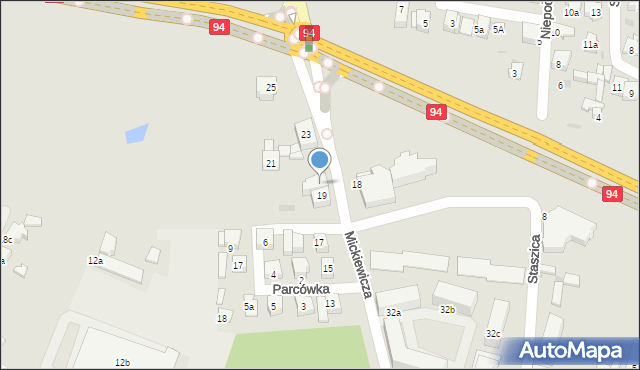 Olkusz, Mickiewicza Adama, 19a, mapa Olkusz