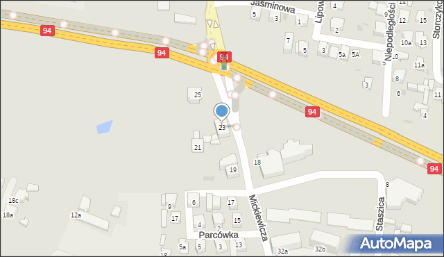 Olkusz, Mickiewicza Adama, 23, mapa Olkusz