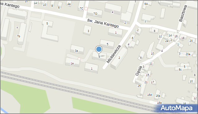 Olkusz, Mickiewicza Adama, 3, mapa Olkusz