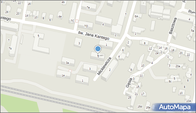 Olkusz, Mickiewicza Adama, 5, mapa Olkusz