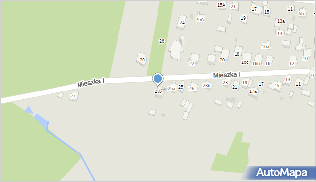 Olkusz, Mieszka I, 25b, mapa Olkusz