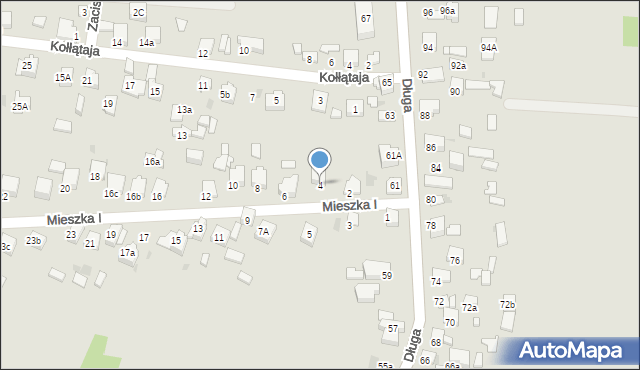 Olkusz, Mieszka I, 4, mapa Olkusz