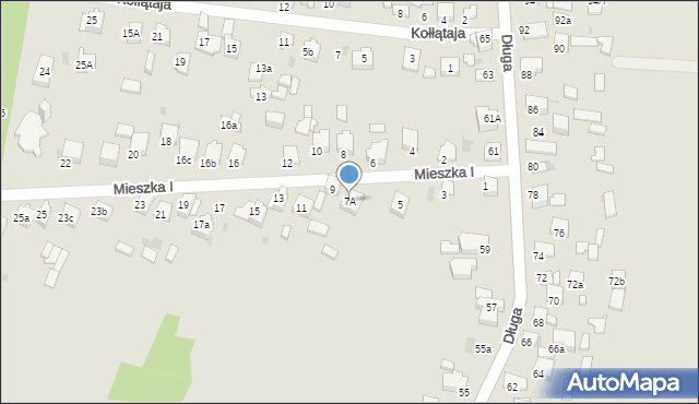 Olkusz, Mieszka I, 7A, mapa Olkusz