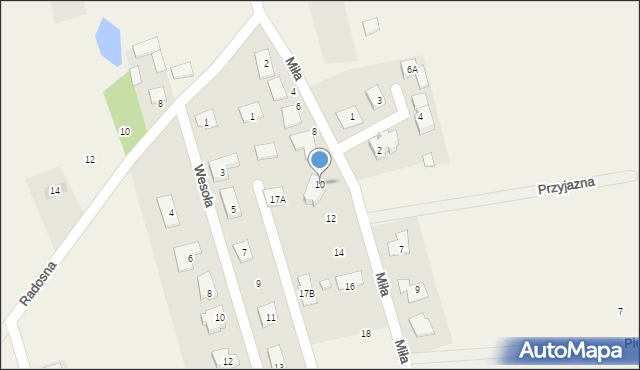 Olmonty, Miła, 10, mapa Olmonty