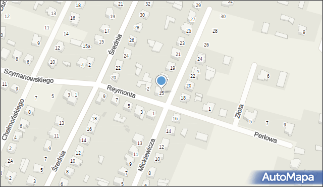 Olszewo-Borki, Mickiewicza Adama, 15, mapa Olszewo-Borki