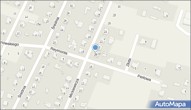 Olszewo-Borki, Mickiewicza Adama, 18, mapa Olszewo-Borki