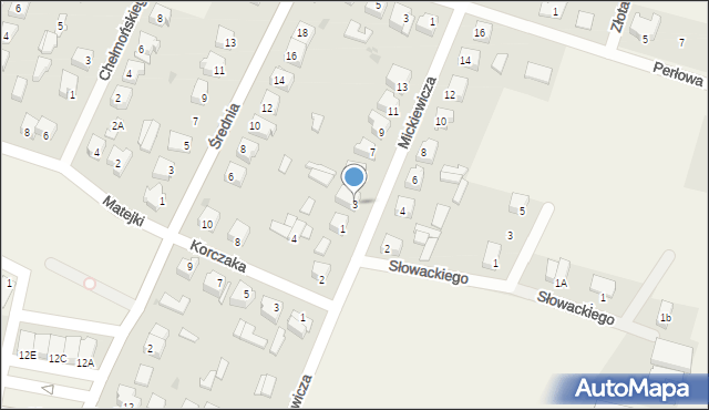 Olszewo-Borki, Mickiewicza Adama, 3, mapa Olszewo-Borki