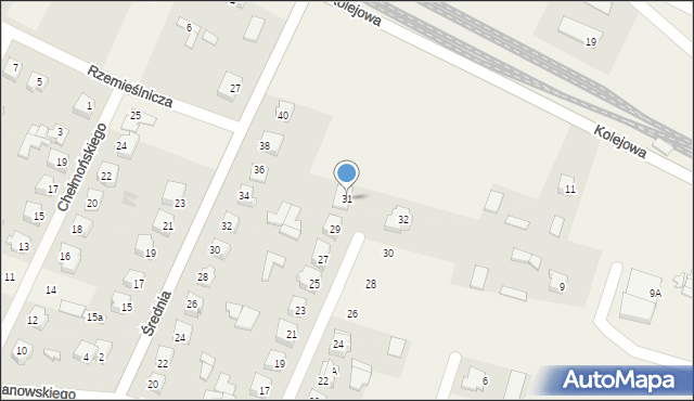 Olszewo-Borki, Mickiewicza Adama, 31, mapa Olszewo-Borki