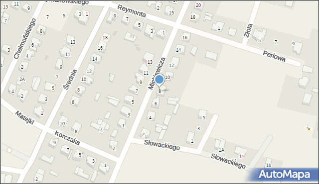 Olszewo-Borki, Mickiewicza Adama, 8, mapa Olszewo-Borki