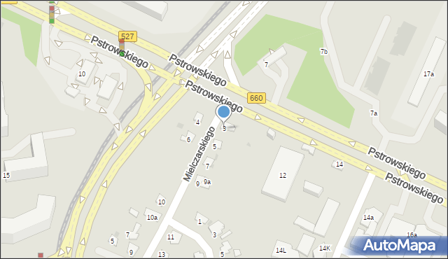 Olsztyn, Mielczarskiego Romualda, 3, mapa Olsztyna