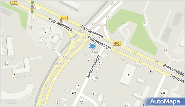 Olsztyn, Mielczarskiego Romualda, 4, mapa Olsztyna