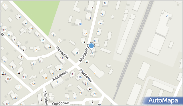 Olsztynek, Mickiewicza Adama, 11, mapa Olsztynek