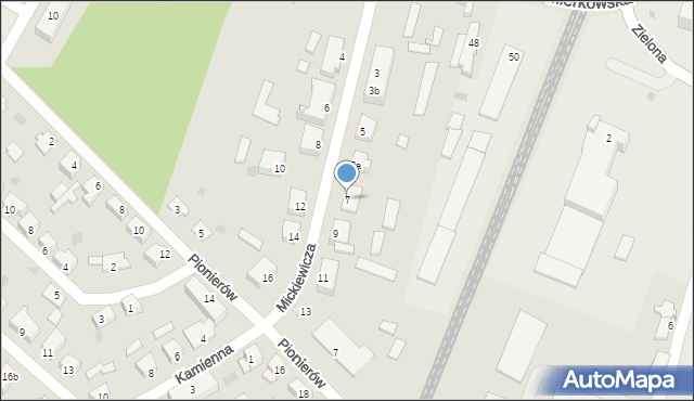 Olsztynek, Mickiewicza Adama, 7, mapa Olsztynek