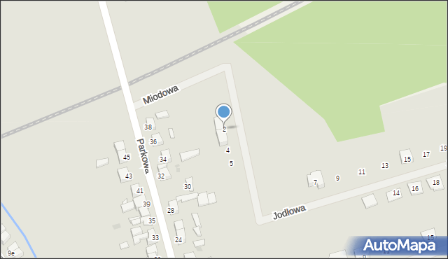 Opalenica, Miodowa, 2, mapa Opalenica