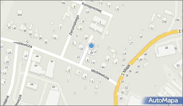 Opatów, Mickiewicza Adama, 10, mapa Opatów