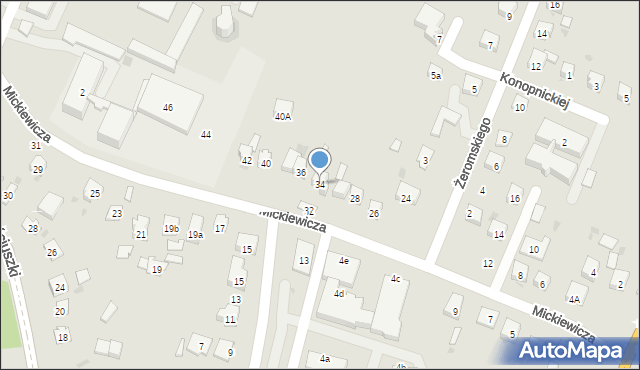 Opatów, Mickiewicza Adama, 34, mapa Opatów