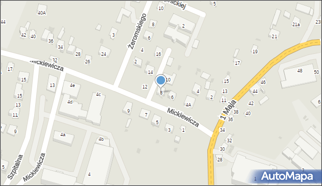 Opatów, Mickiewicza Adama, 8, mapa Opatów