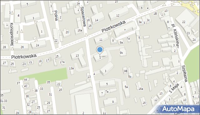 Opoczno, Mickiewicza Adama, 1, mapa Opoczno