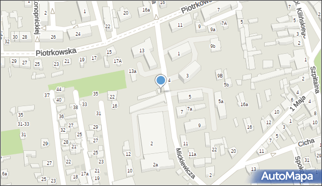 Opoczno, Mickiewicza Adama, 1A, mapa Opoczno