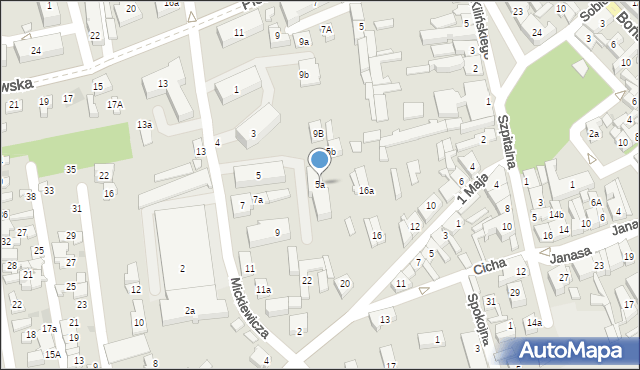 Opoczno, Mickiewicza Adama, 5a, mapa Opoczno