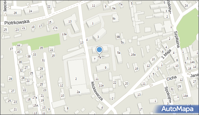 Opoczno, Mickiewicza Adama, 7a, mapa Opoczno