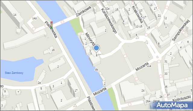 Opole, Minorytów, 4, mapa Opola