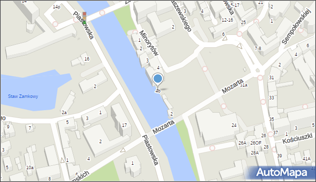 Opole, Minorytów, 4b, mapa Opola