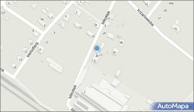 Opole, Mikołaja, 4b, mapa Opola