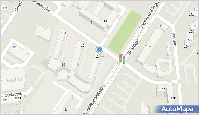 Opole, Mikołajczyka Stanisława, 14, mapa Opola