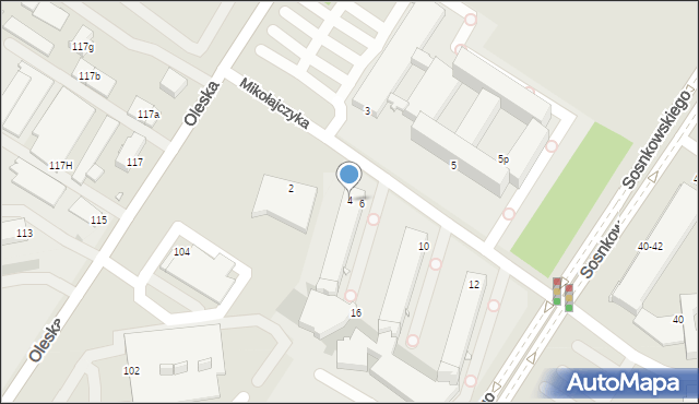Opole, Mikołajczyka Stanisława, 4, mapa Opola
