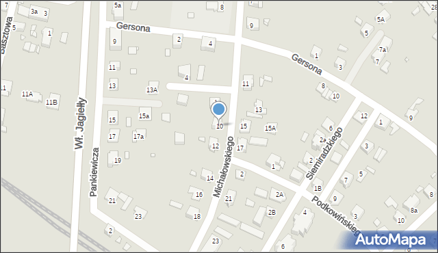 Opole, Michałowskiego Piotra, 10, mapa Opola