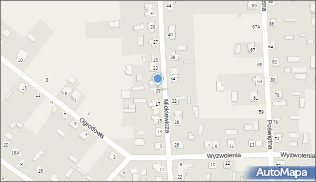 Orla, Mickiewicza Adama, 19, mapa Orla